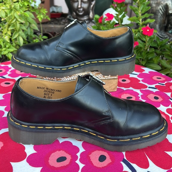 🏴󠁧󠁢󠁥󠁮󠁧󠁿 Dr. Martens MIE Vintage Monk Strap Black Oxfords UK 4 - Picture 8 of 17